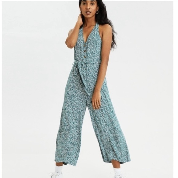american eagle green jumpsuit